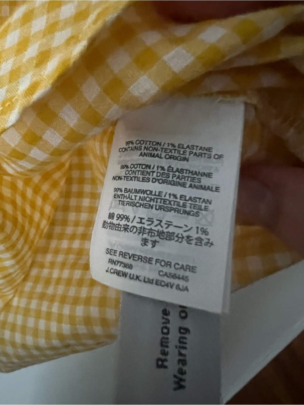 J. Crew Yellow Gingham Shirt, Womens 6, Cottagecore office preppy button front - Picture 5 of 6